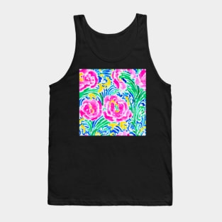 Roses and branches watercolor seamless pattern Tank Top